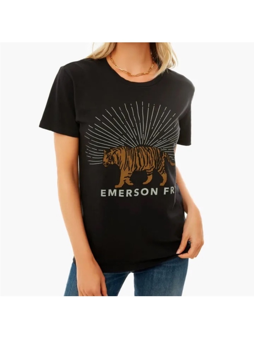 Emerson Fry Tiger Short Sleeve Tee Black size Small - Picture 2 of 9
